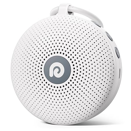 Dreamegg Portable Noise Machine for Baby Adult, Features Powerful Battery, 21 Soothing Sound, Noise Canceling for Office & Sleeping, Sound Therapy for Home, Travel, Registry Gift, Classic White