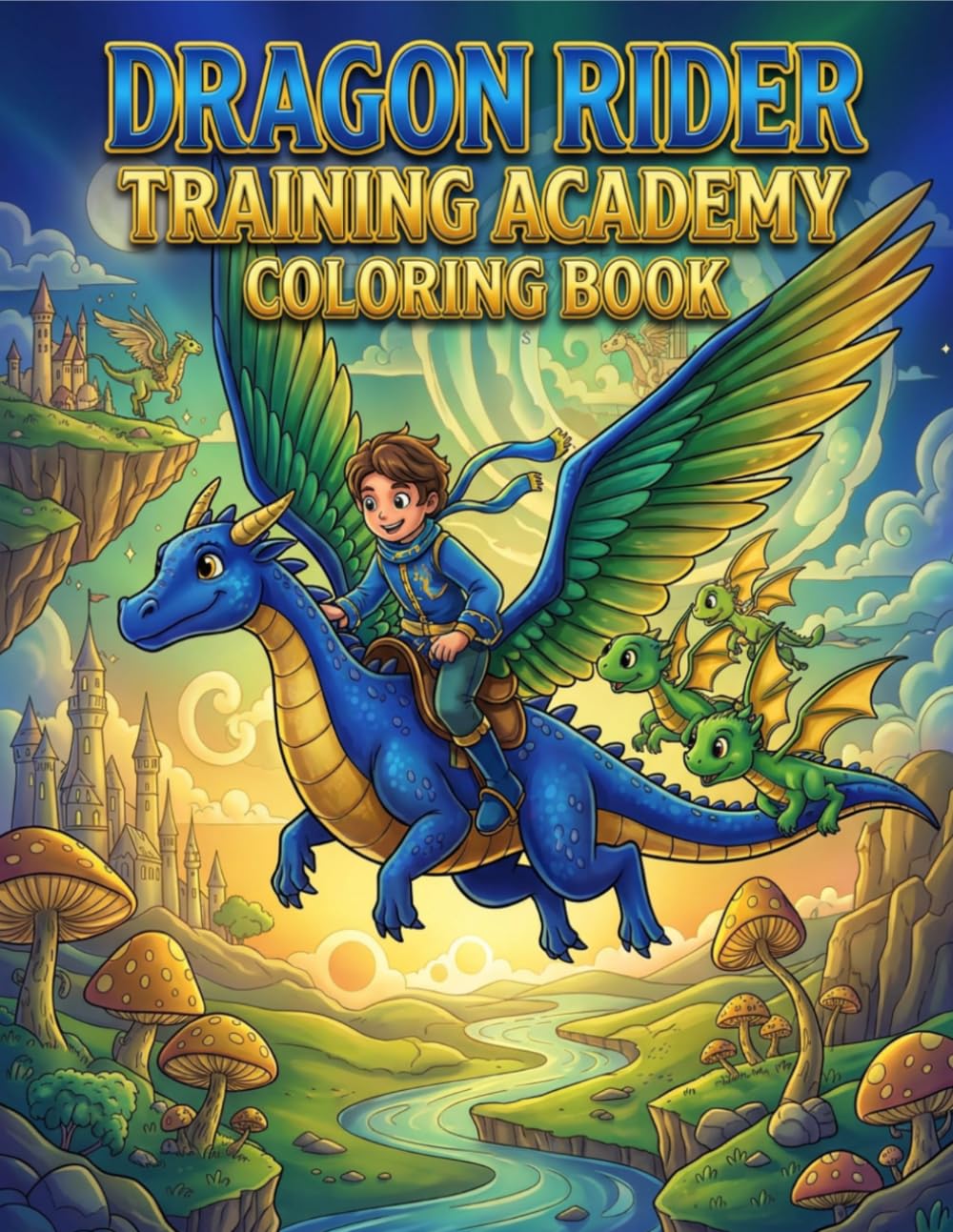 Dragon Rider Training Academy: Magical Dragons, Epic Quests, Flying Adventures & Fantasy Worlds Coloring Fun