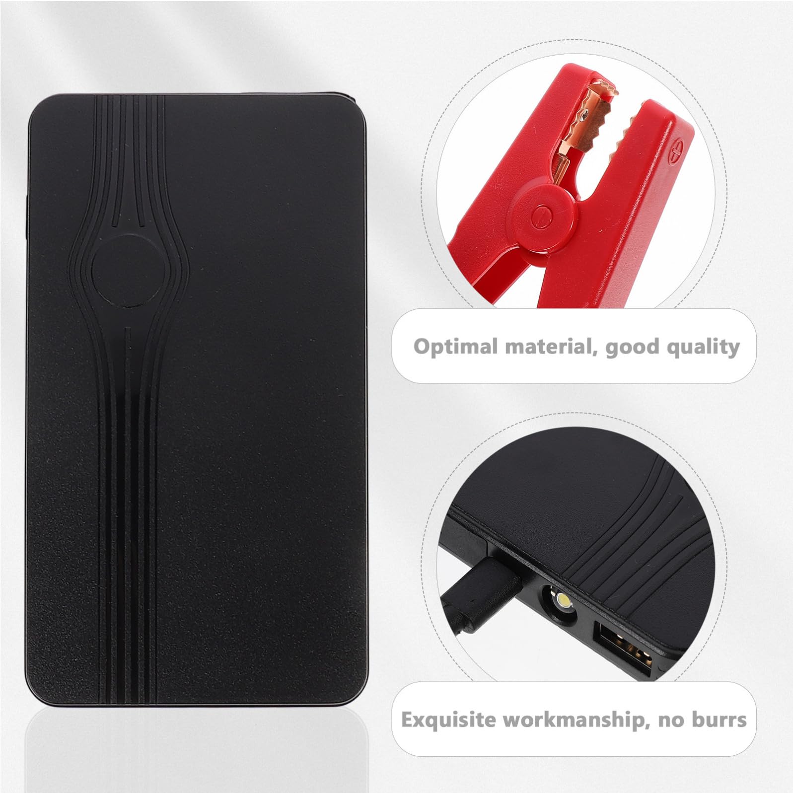 Batterie Externe pour Voiture 6000mah Noire en Abs Démarreur Portable