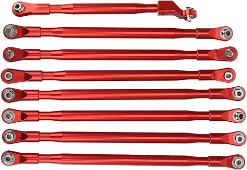 Juego de eslabones a control remoto, conjunto de varillas, varilla de tracción con barra estabilizadora de aluminio para SCX6 JLU 1/6 RC Vehículo de
