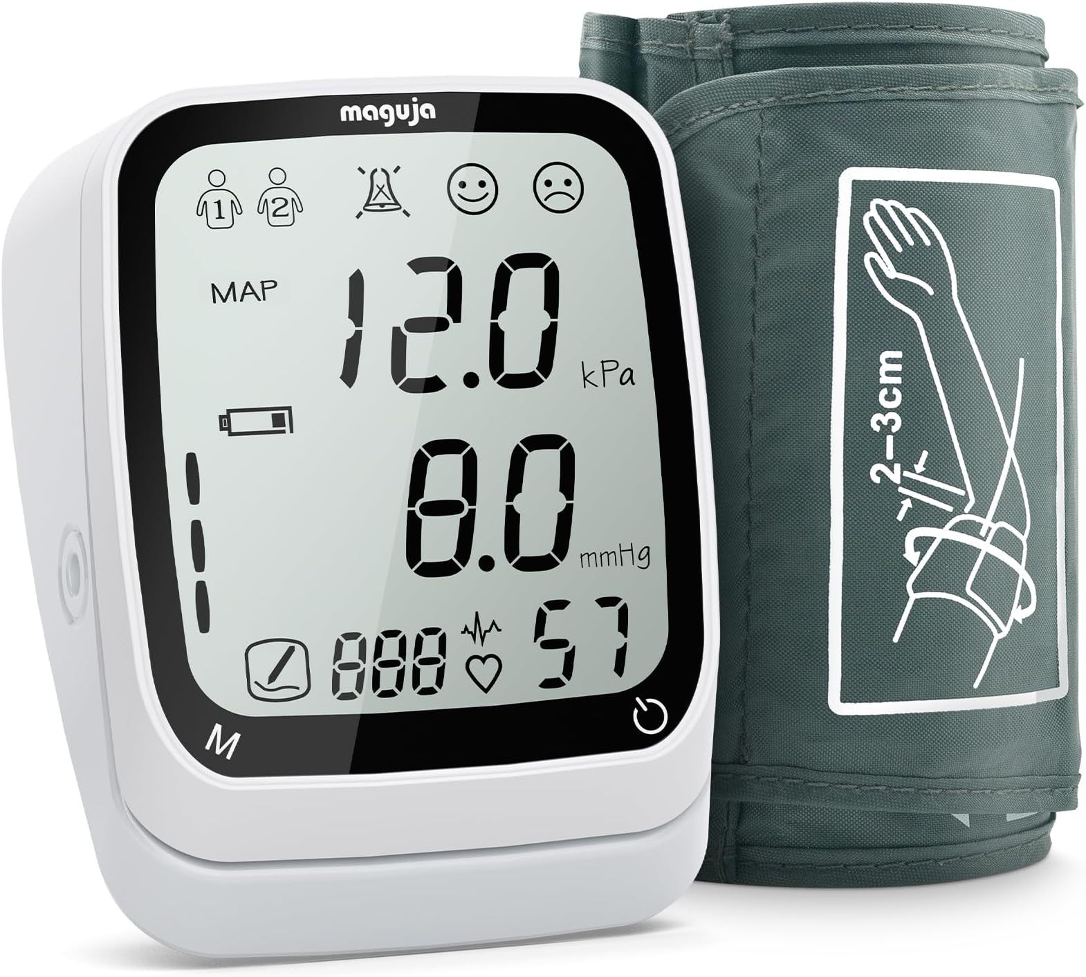 Arm Blood Pressure Monitor, maguja Blood Pressure Machine, BP Monitor Automatic Upper Arm with High Blood Pressure Cuff for Home Use