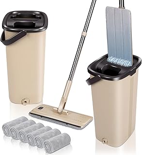 Sponsored You’re seeing this ad based on the product’s relevance to your search query.Learn more about this advertisement Masthome Flat Mop and 2-in-1 Mop and Bucket with 5 Mop Pads for Easy Wringing