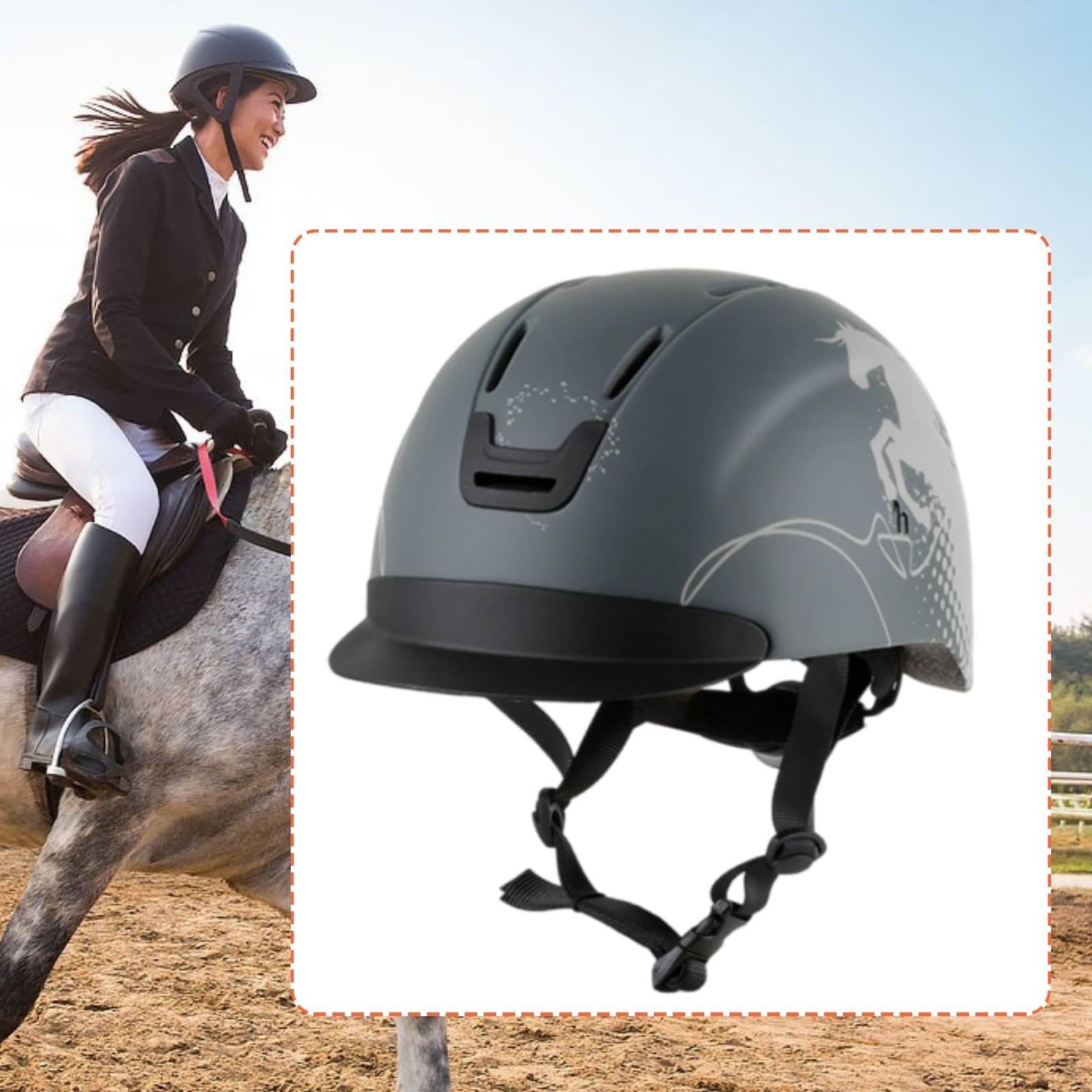 Amagogo Gorro equitación para Principiantes, Gorro Montar Ajustable, Ecuestre, Montar Ligero y Transpirable para establos.