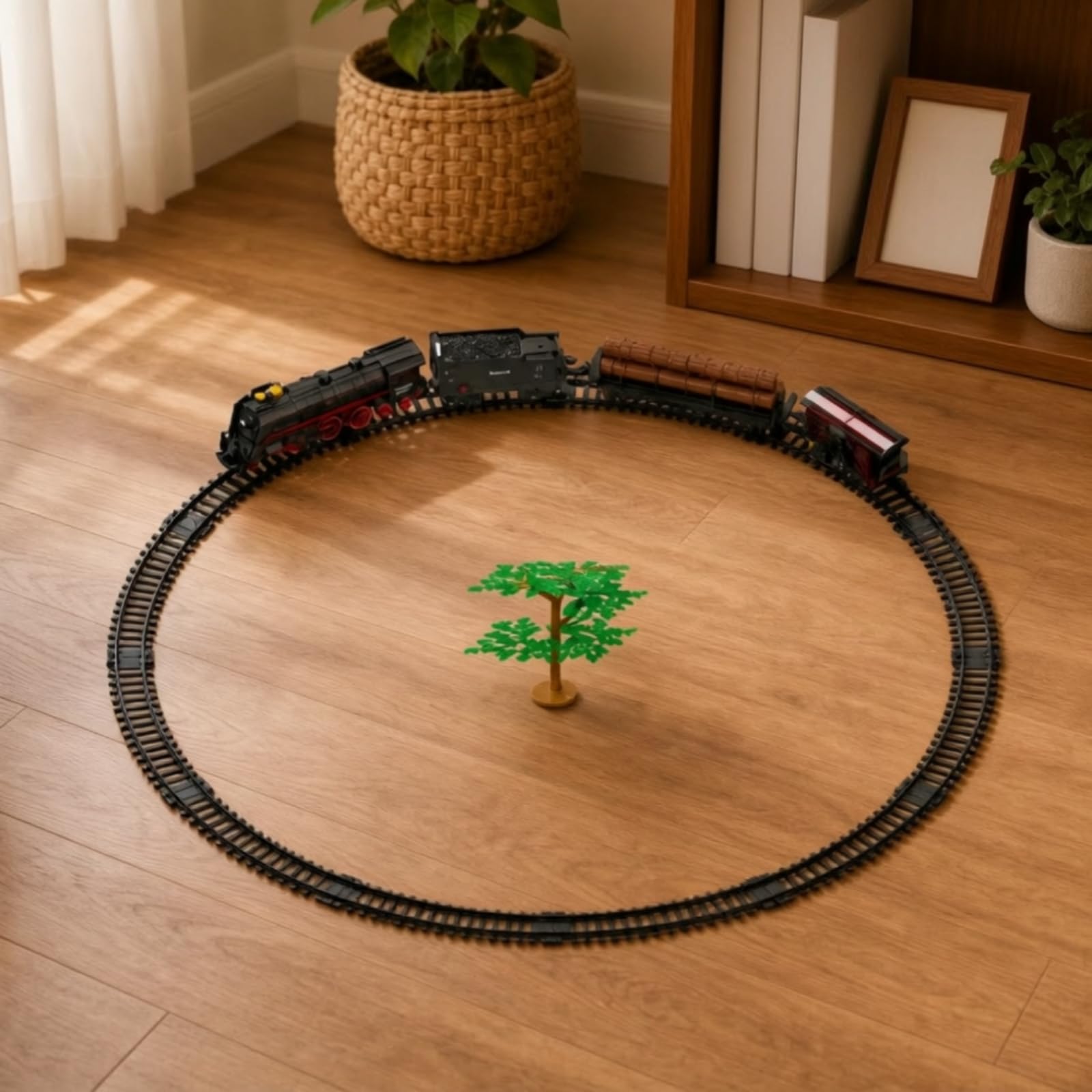 Trenino a Vapore con Binari Facile da Montare Motrice a Vapore con e Binari Durevole per Collezisti, Esposizione Hobby
