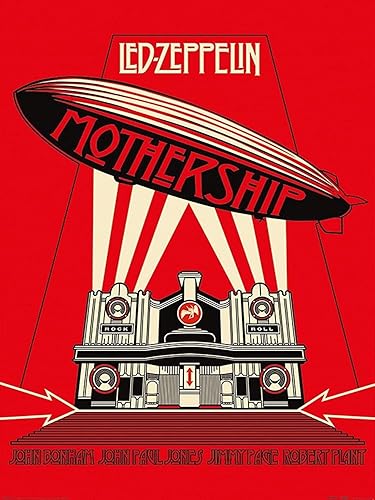 Mindsets Póster de Zeppelin popular HD con diseño de nave nodriza, 12 x 18 pulgadas, 12 x 18 pulgadas