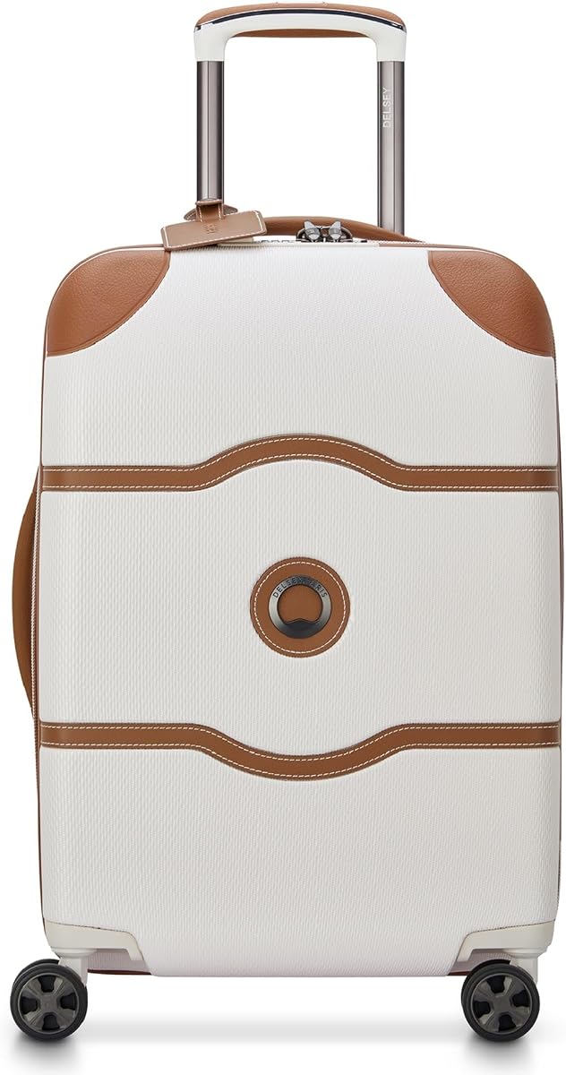 DELSEY PARIS Chatelet Air 2.0, equipaje de mano Plus de 20 pulgadas, Angora | Maleta de mano, rígida, policarbonato liviano de primera calidad, ruedas giratorias de doble densidad, puerto USB, candado TSA