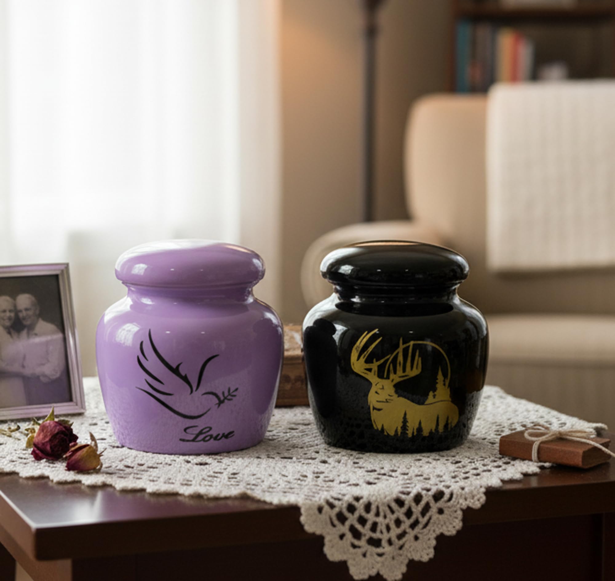 Amazon｜ESPLANADE 火葬ミニ骨壷形見メモリアル | 遺灰用小型骨壷 2 個