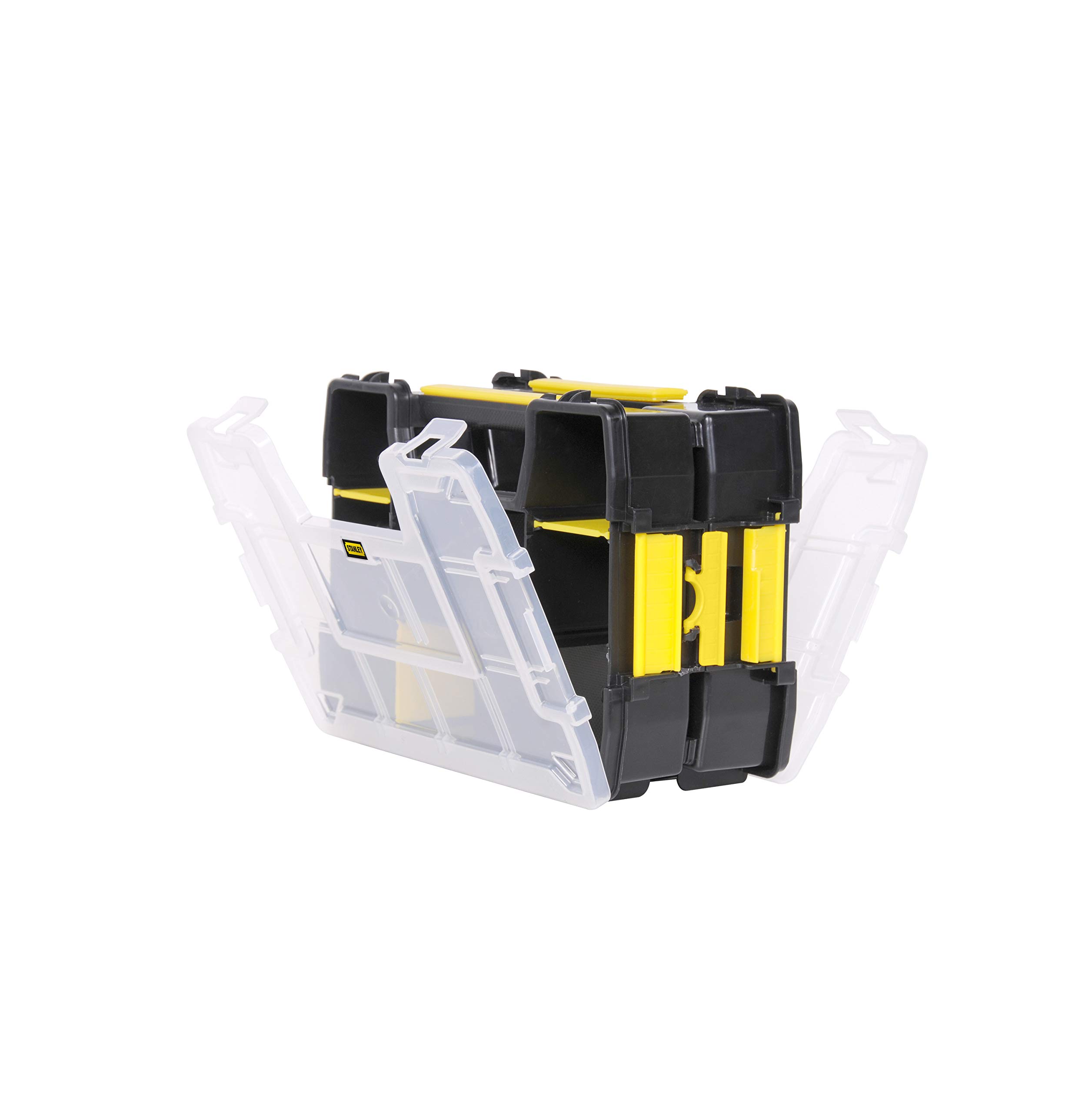 Stanley Stst1-80151 Servante Porte Outils 3 En 1 - Boite À Outils Détachable 45 Cm - 18Cm & Stst1-71197 Sort master Organiseur Empilable - Dimensions: 29 x 13 x 21 cm - Couvercle en Plastique Renforcé