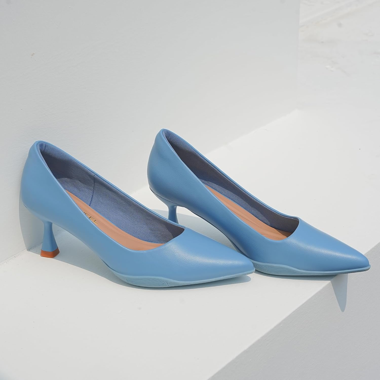 Women Comfortable Pumps Dress Shoes Mid Heel Work Heels - Image 5