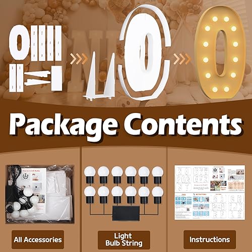 Miniatura 3 de Letras iluminadas de marquesina de 4 pies, letras grandes de marquesina, letras gigantes para baby shower, fiesta de cumpleaños, decoración de telón