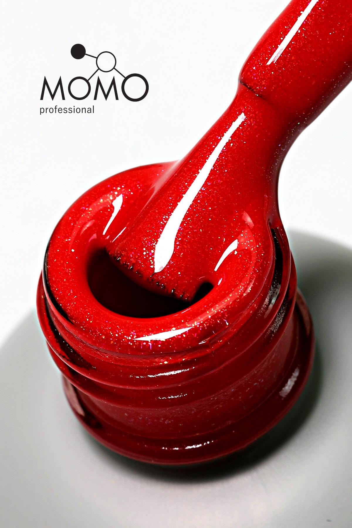 MOMO professional Kalıcı Oje S024 Simli Bayrak Kırmızısı 4 ml