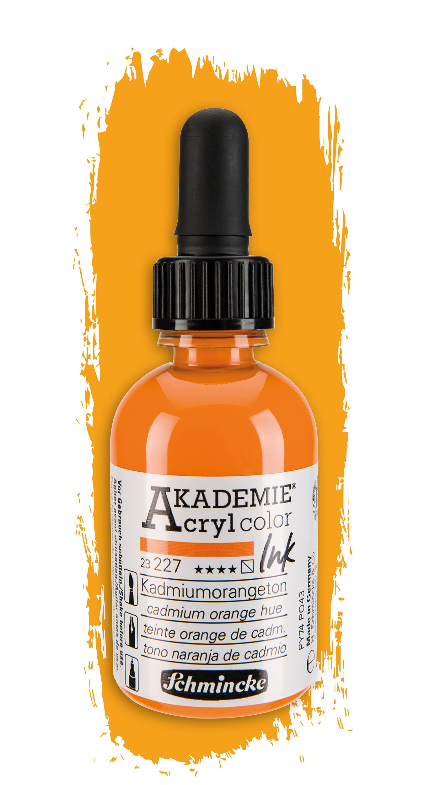 Schmincke Akademie Akrilik Mürekkep 50 ml 227 Cadmium Orange Hue