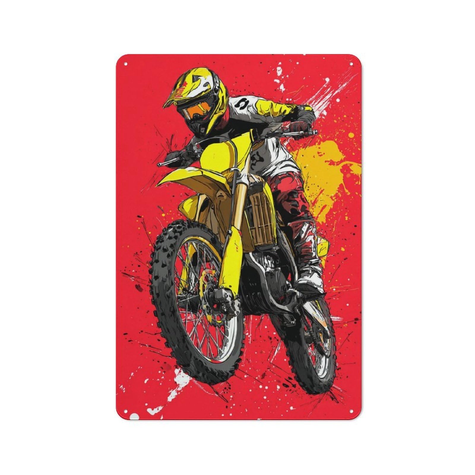 Junmoney Racing Spirit -3 For Garden Room Or Summerhouse, Retro Metal Sign 30X20cm, For Metal Sign Collectors, For Vintage Wall Decor Fans