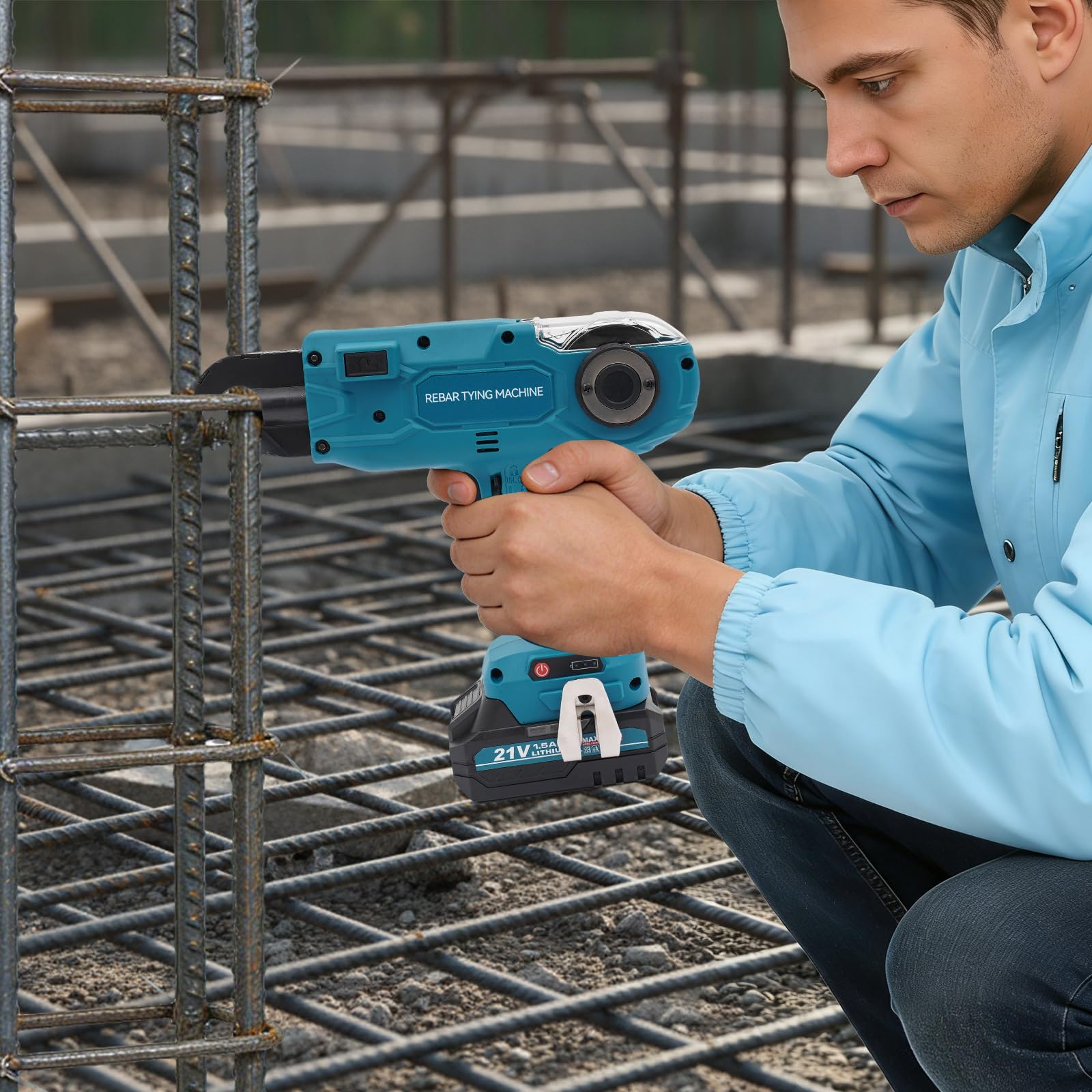 Rilegatrice automatica, 6-25 mm, con blocco di commutazione, blu e nero