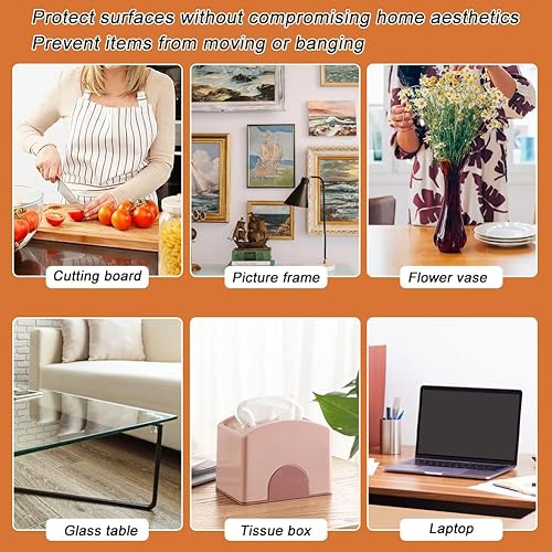 Miniatura 5 de Shintop Parachoques para muebles almohadillas adhesivas transparentes para parachoques de protección de superficie para pared y piso de madera