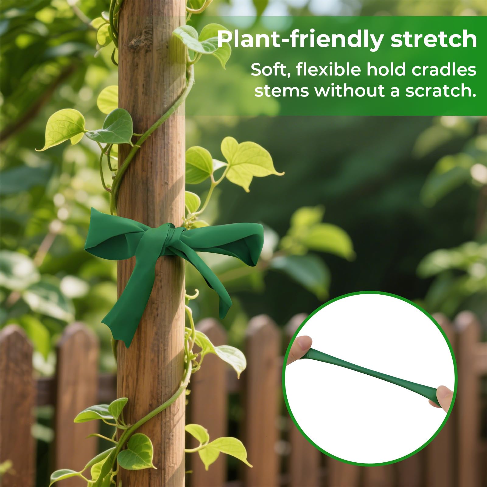 Cordel De Jardín Verde Oscuro 30m, Brida para Plantas Ajustable, Cuerda Resistente Y Hilo De Jardín Multiusos para Atar Plantas, Soporte De Trepadoras Y Manualidades