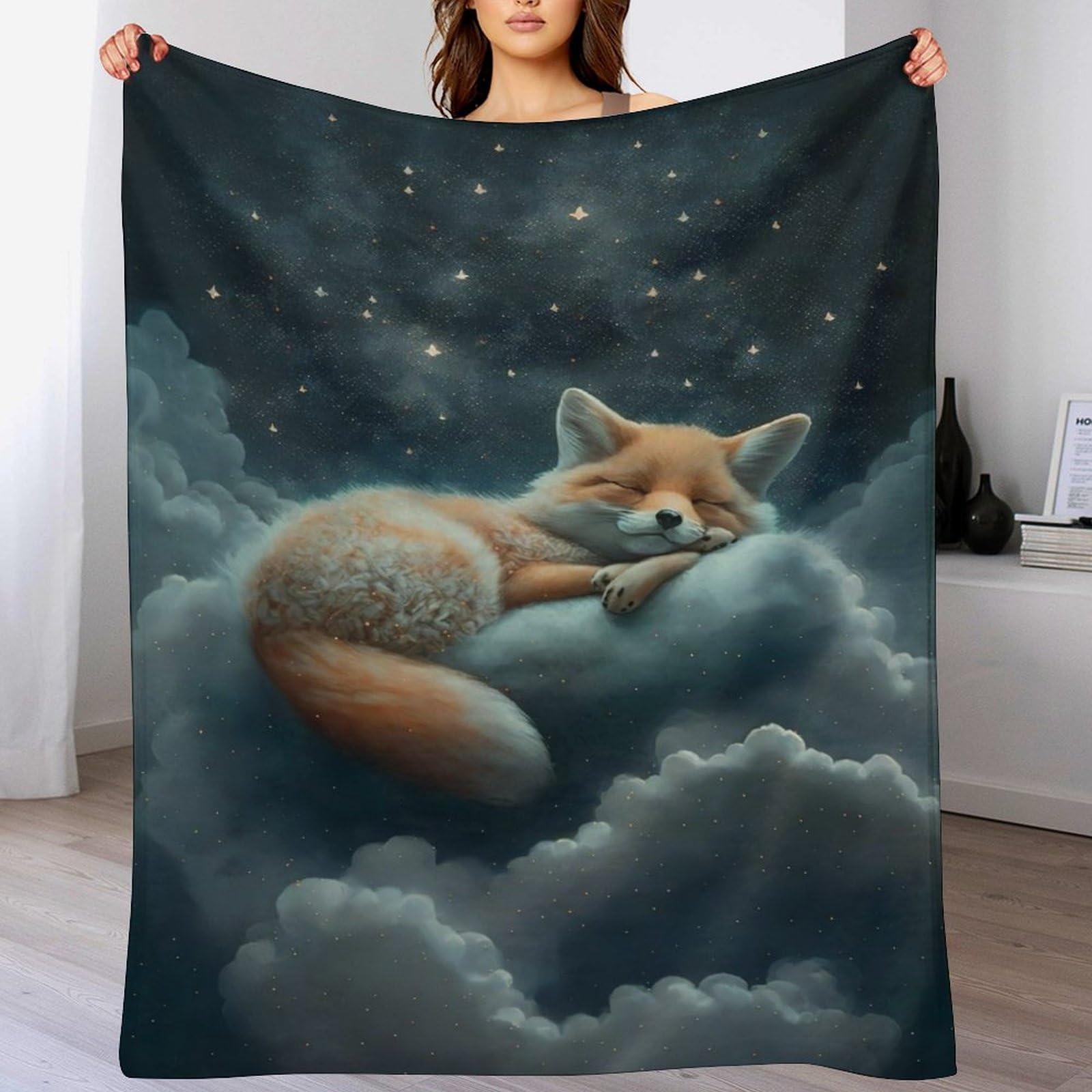 Couvertures polaires en renard, idée cadeau flannel super douce