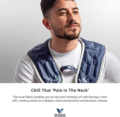 Miniatura 3 de Medcosa Bolsa de hielo de gel grande para cuello y hombros  Enfría ese "dolor en el cuello"  Envoltura de cuello y hombros ideal para poscirugía,