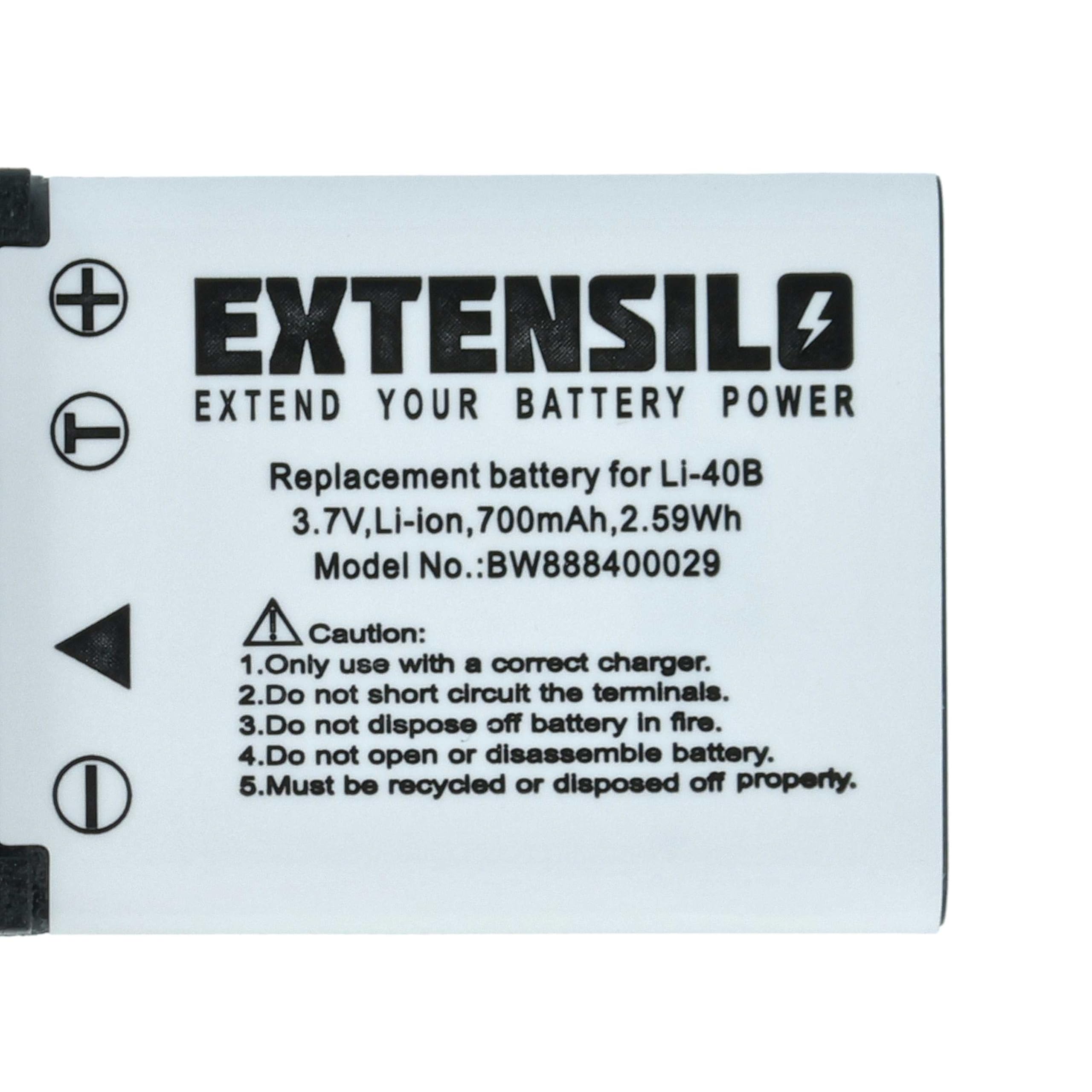 2 x akumulator zamienny do Fuji/Fujifilm NP-45, NP-45A do aparatu (700 mAh, 3,7 V, litowo-jonowy)