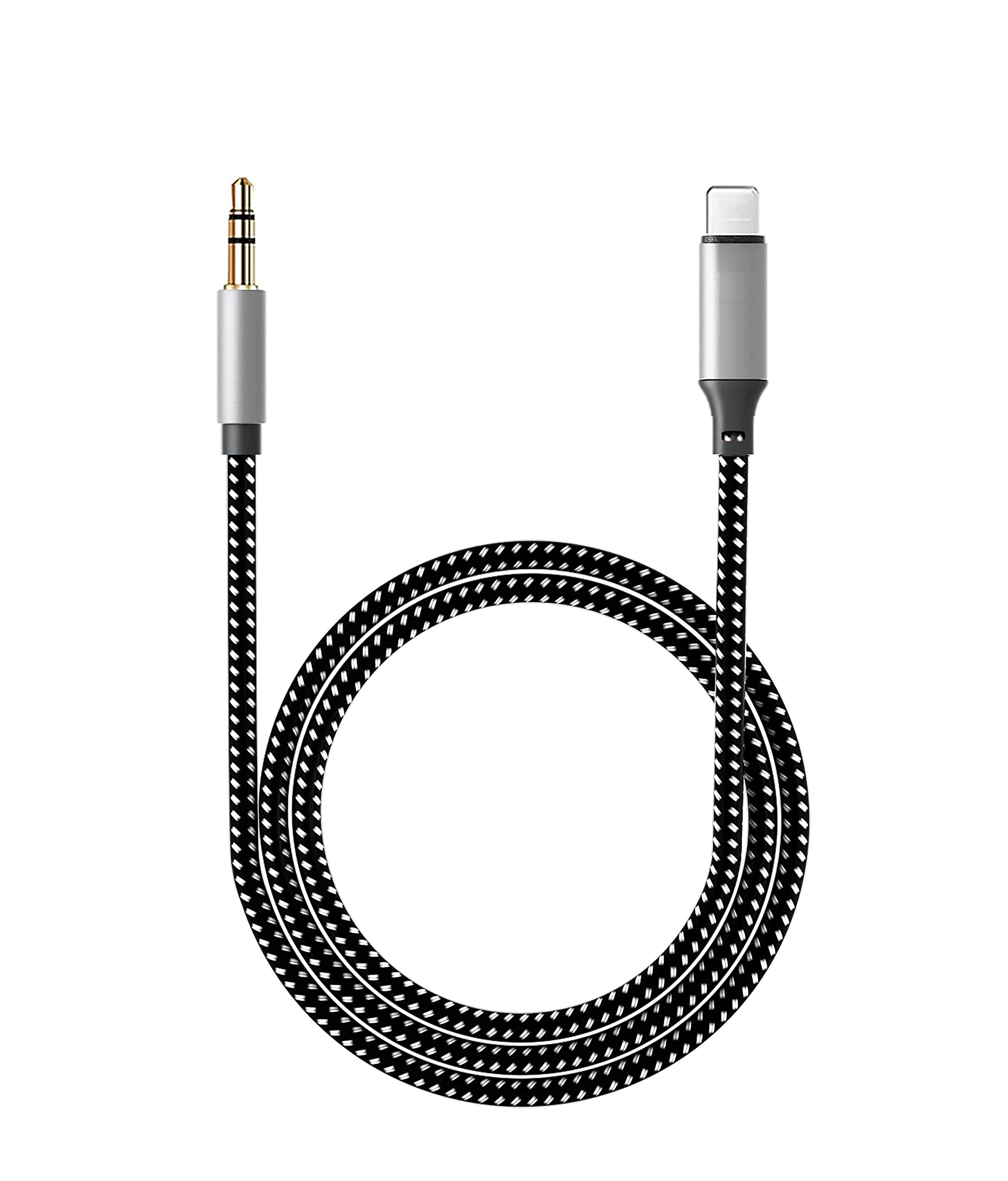 Aux Cable for iPhone in Car 3.5mm Aux Cord Aux lead Compatible with iPhone Works for Car Stereo (Silver)-image-10