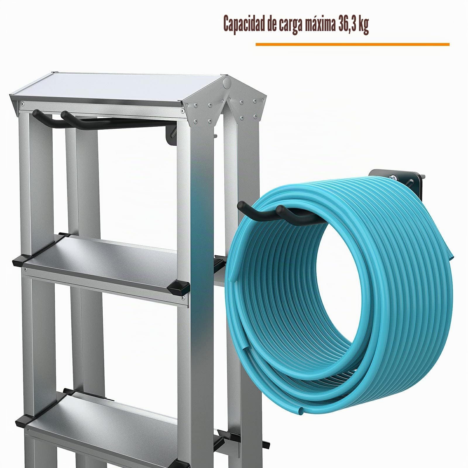 2 ganchos de garaje resistentes, 12.4 pulgadas, colgador de pared de garaje, ganchos de almacenamiento resistentes para colgar sillas, cochecitos, herramientas eléctricas, herramientas de