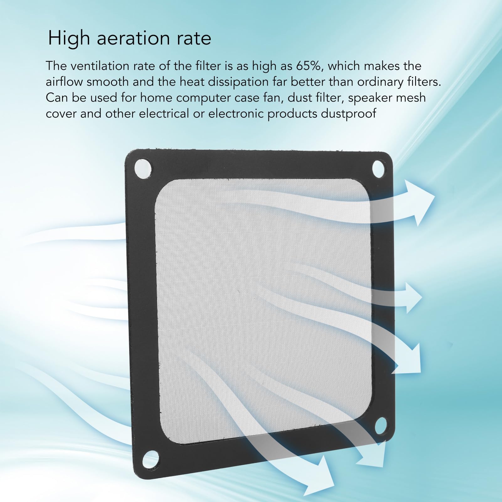5 Pezzi 80x80mm Filtro Antipolvere per Ventola di Raffreddamento Computer, Telaio Magnetico Ventola PC Maglia Antipolvere Filtro di Raffreddamento PC, Filtro Ventola Copertura