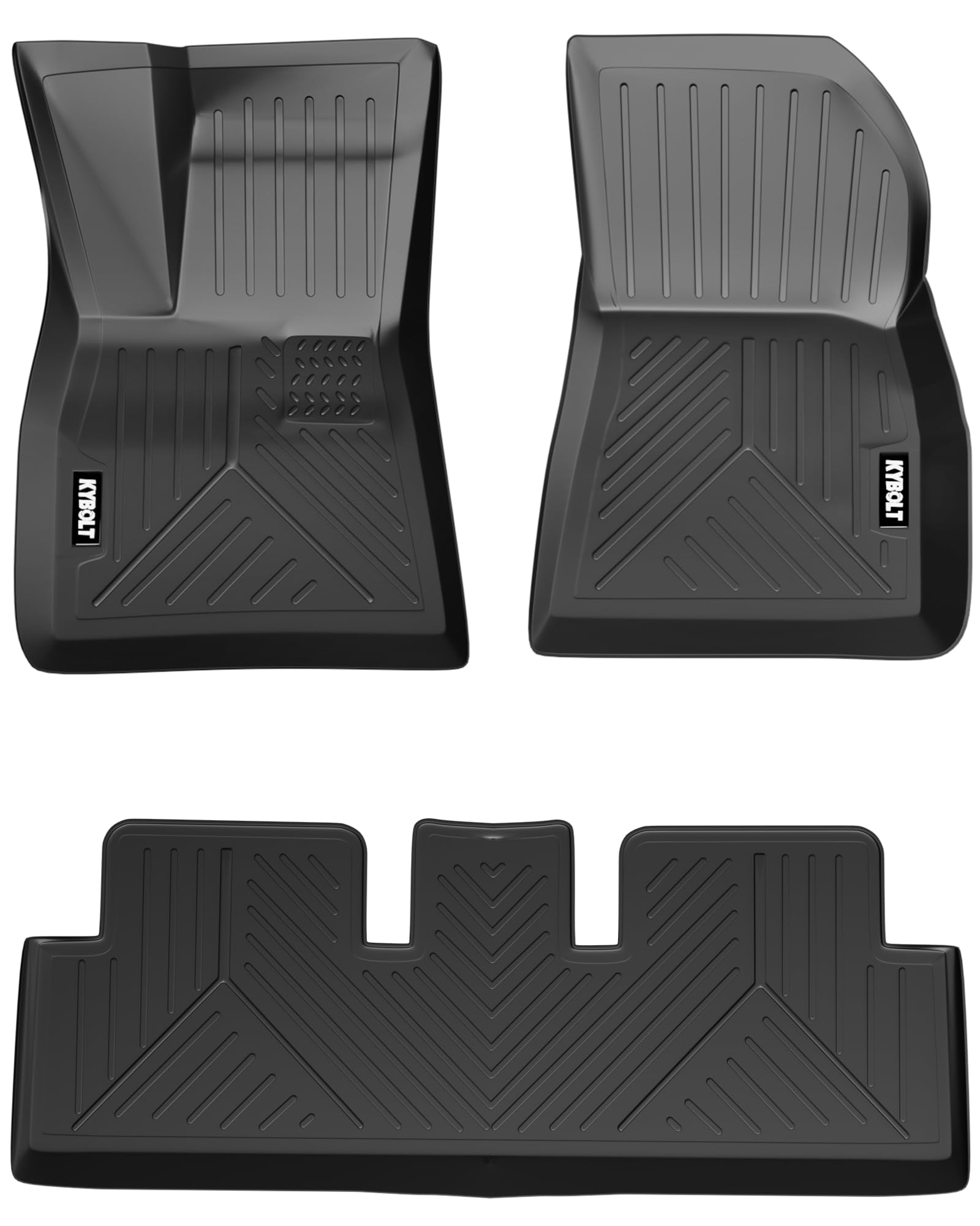Floor Mats for Tesla Model 3 2017-2023,3 Pack All Weather Custom Fit TPE Floor Liner Compatible with 2017 2018 2019 2020 2021 2022 2023 Model 3,Front & Rear Row Liners Included