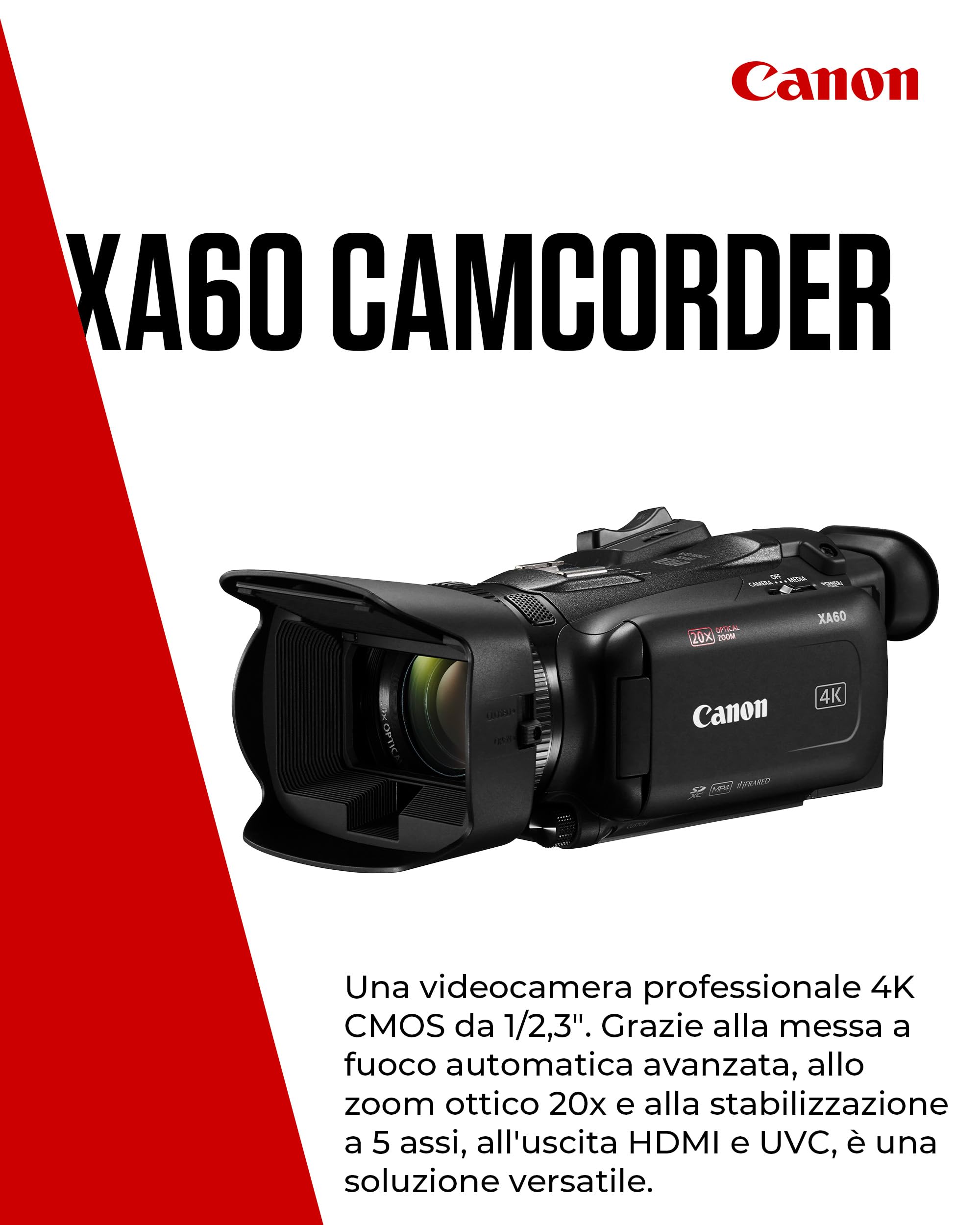 Canone XA60 Professionale 4K - Video in Movimento - Dettaglio