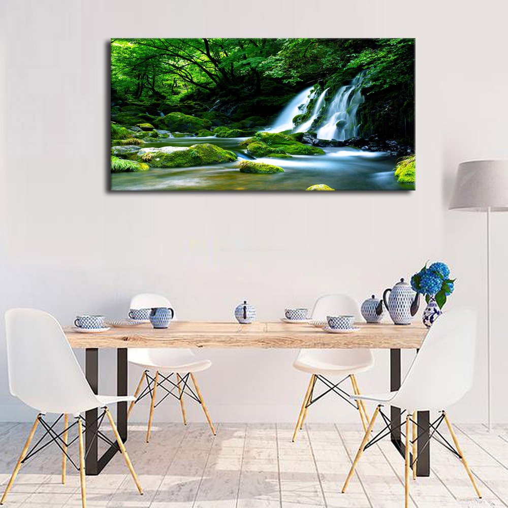 Amazon.com: Waterfall Canvas Wall Art Living Room Decoration