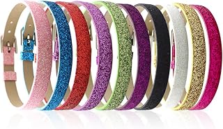 20pcs Mix Colors 210mm*8mm Slide Wristbands/Bracelets for 8mm Slide Letters,Jewelry Making Charms-DIY Supplies