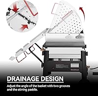 Vista 8 de Creole Feast CFB3001 Caldera de cangrejos al aire libre de 70 QT con paleta agitadora y ruedas, caldera de mariscos resistente con soporte