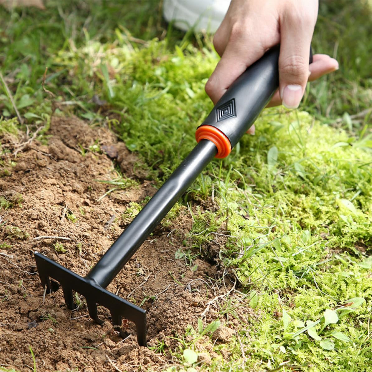 Didiseaon 6 Piezas Kit de Herramientas de Jardinería Negro Mango Plástico