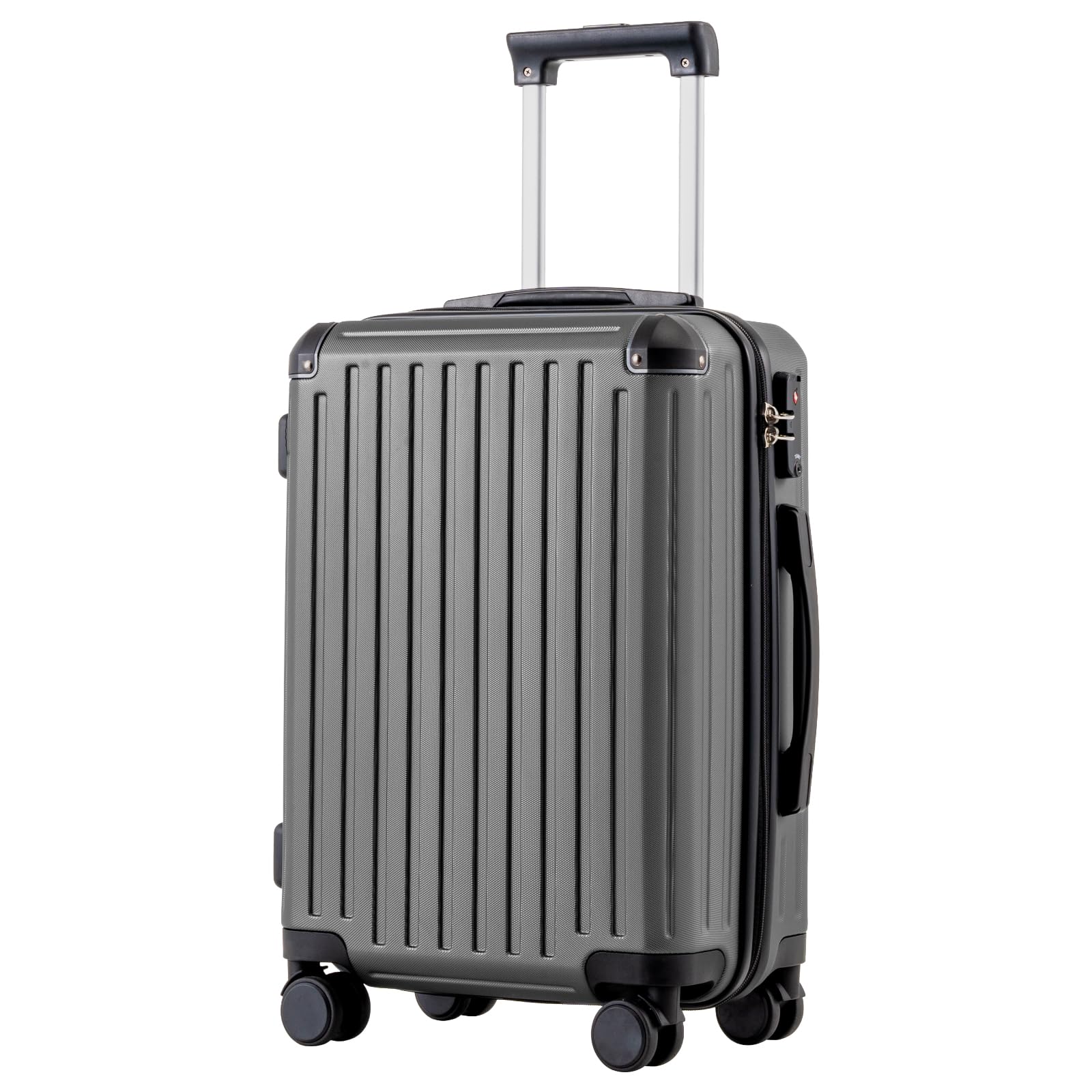 COOLIFE Koffer Trolley-Koffer Hartschalen-Koffer Rollkoffer Reisekoffervon ABS-Material mit TSA-Schloss Teleskopgriff und 4 Zwillingsrollen