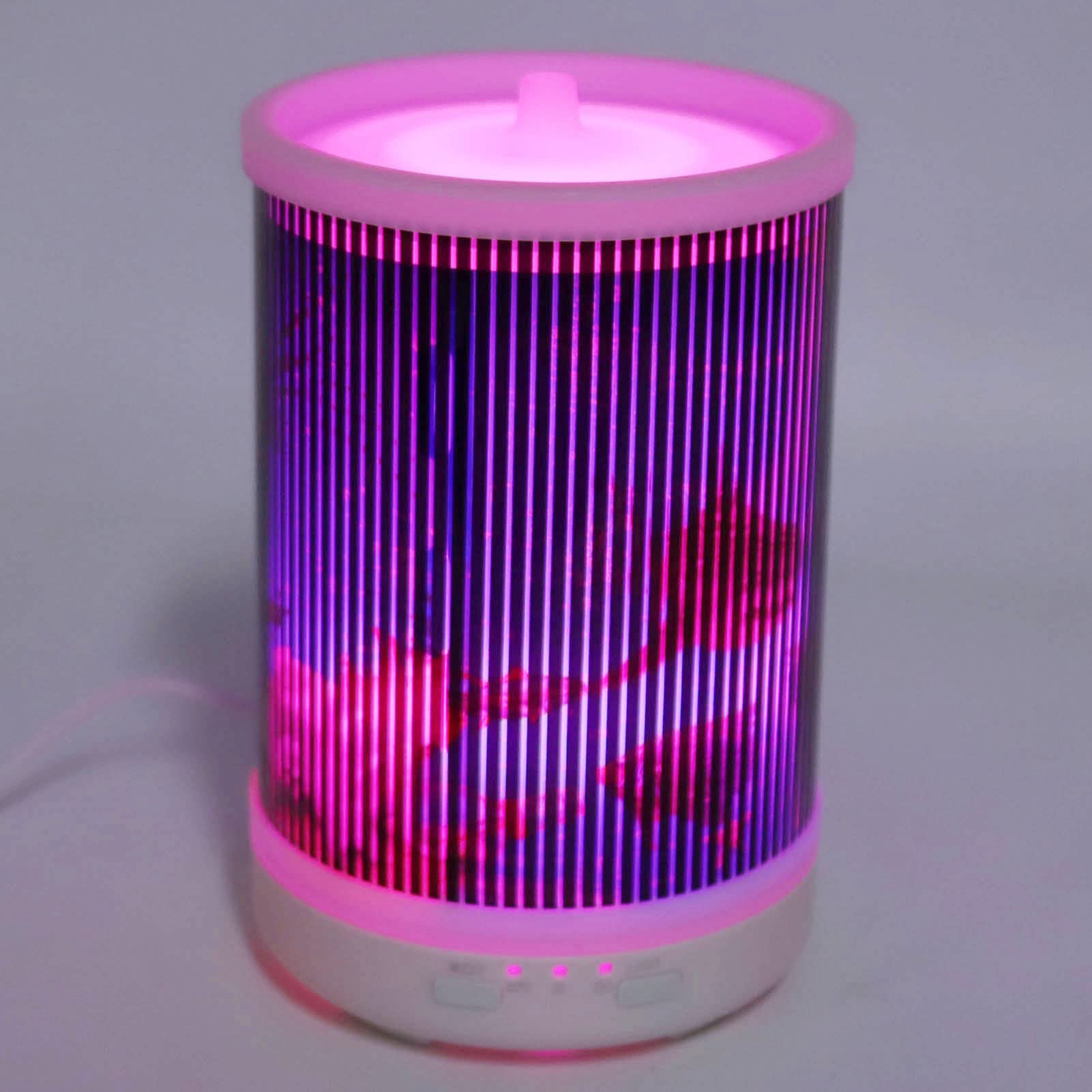 Diffuseur D'huiles Essentielles 250ml, Humidificateur D'aromathérapie avec Veilleuse LED Douce et Arrêt Automatique pour la Chambre à Coucher de la Maison (Prise UE)