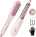 Wavytalk Pro Steam Hair Straightener Brush, Steamline Pro 3 in 1 Straightening Brush, Steam Reduces Damage, Nourishes Hair, and Expedites Straightening