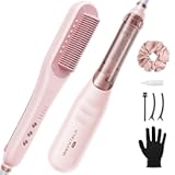 Pro Steam Hair Straightener Brush, Steamline Pro 3 in 1 Straightening Brush, Steam Reduces Damage, Nourishes Hair, and Expedites Straightening