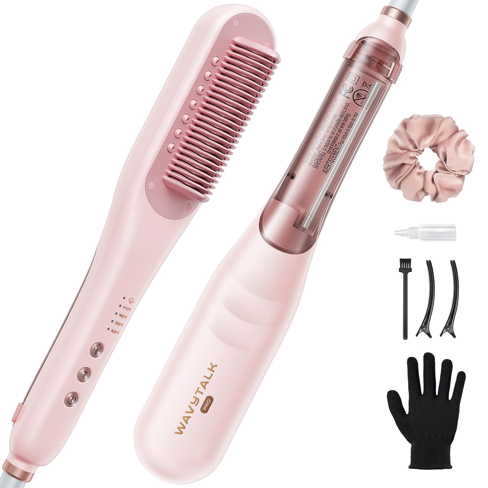 Wavytalk Pro Steamline Pro 3-in-1 Steam Straightener Brush, Steam Straightening Brush, Reduces Damage, Nourishes Hair and Speed Up Straightening