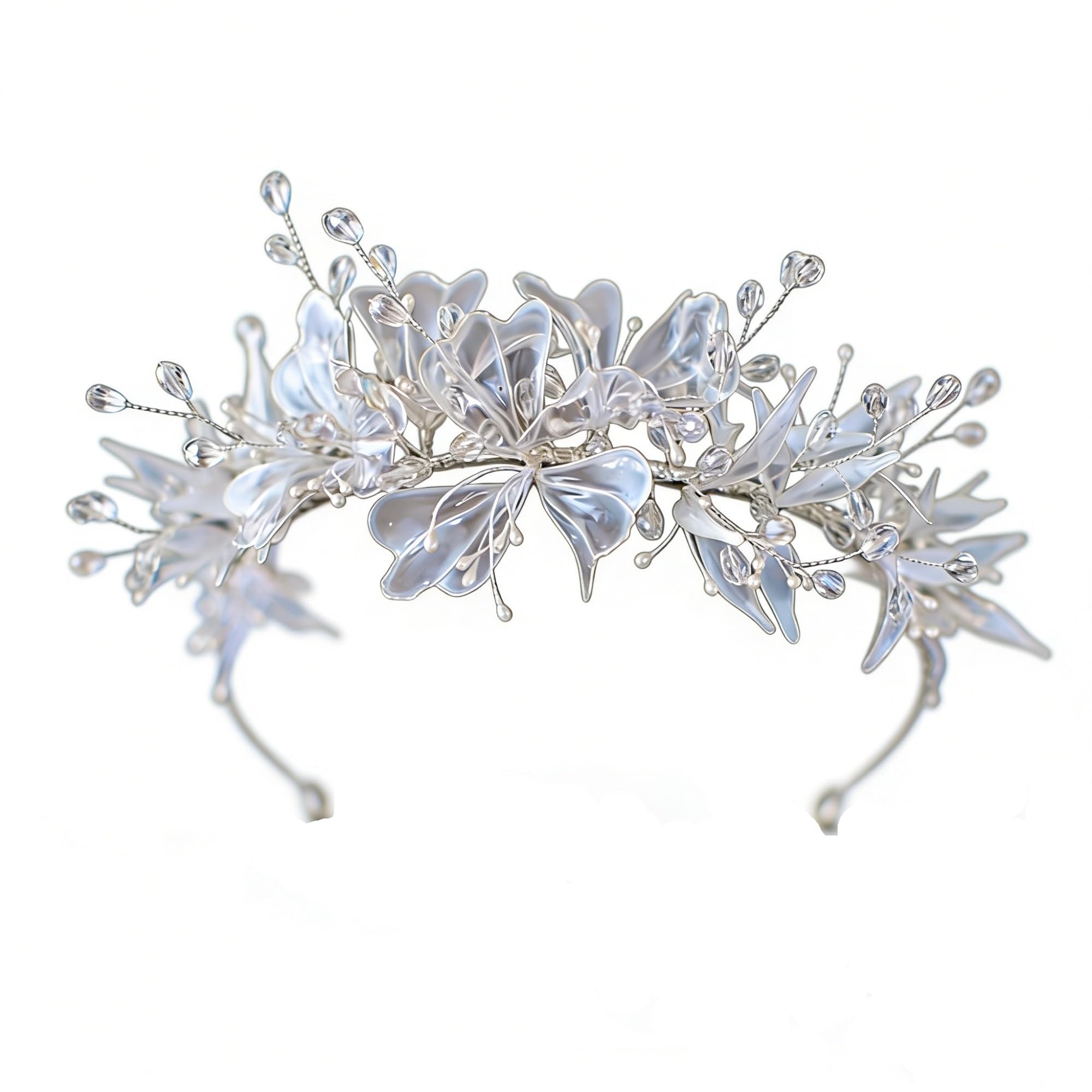 Haarbänder in Blumenform, handgefertigt, Braut-Stirnbänder für Damen, Hochzeit (Haarband)