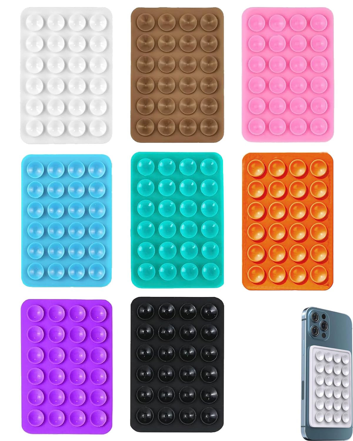 See full amazon price history chart for 8 PCS Silicone Suction Phone Case, Suction Phone Case, Phone Suction Holder Back of Phone Sticky Grip Multipurpose Suction Phone Case for Shower Mirror Car Selfies (24 Small Suction Cups, 8 Colors) 8 PCS Silicone Suction Phone Case, Suction Phone Case, Phone Suction Holder Back of Phone Sticky Grip Multipurpose Suction Phone Case for Shower Mirror Car Selfies (24 Small Suction Cups, 8 Colors) (B0D8W91N62) Amazon Price History, Amazon Price Tracker