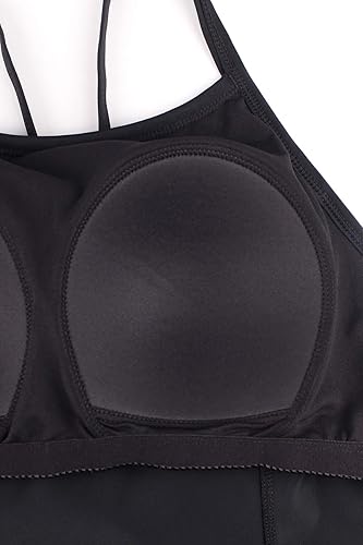 Miniatura 4 de JINXUEER - Bañador para mujer con espalda cruzada, talla grande