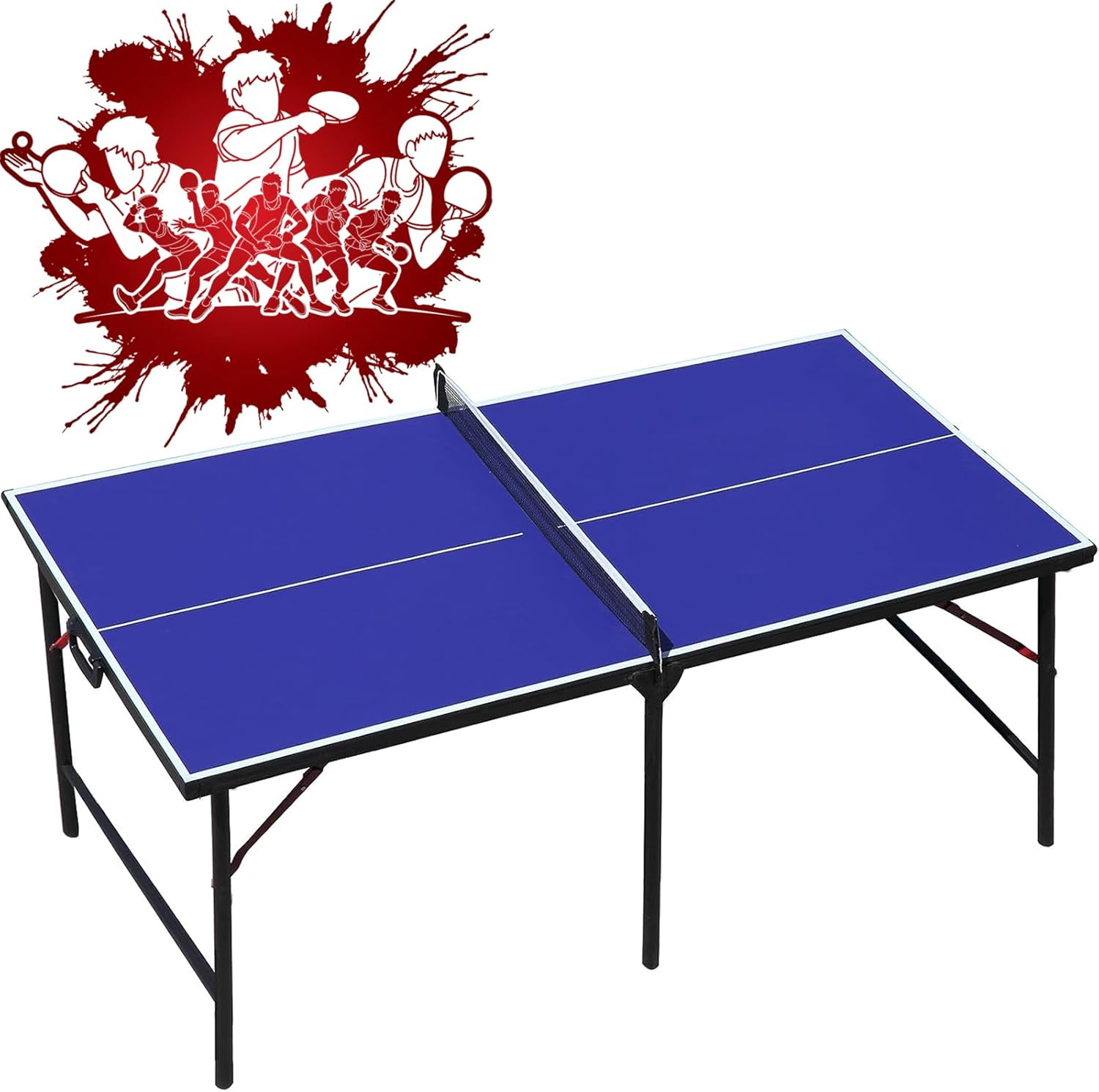 Table Tennis Table, Indoor and Outdoor Folding Mobile Table Tennis Table, The Perfect Small Space Solution