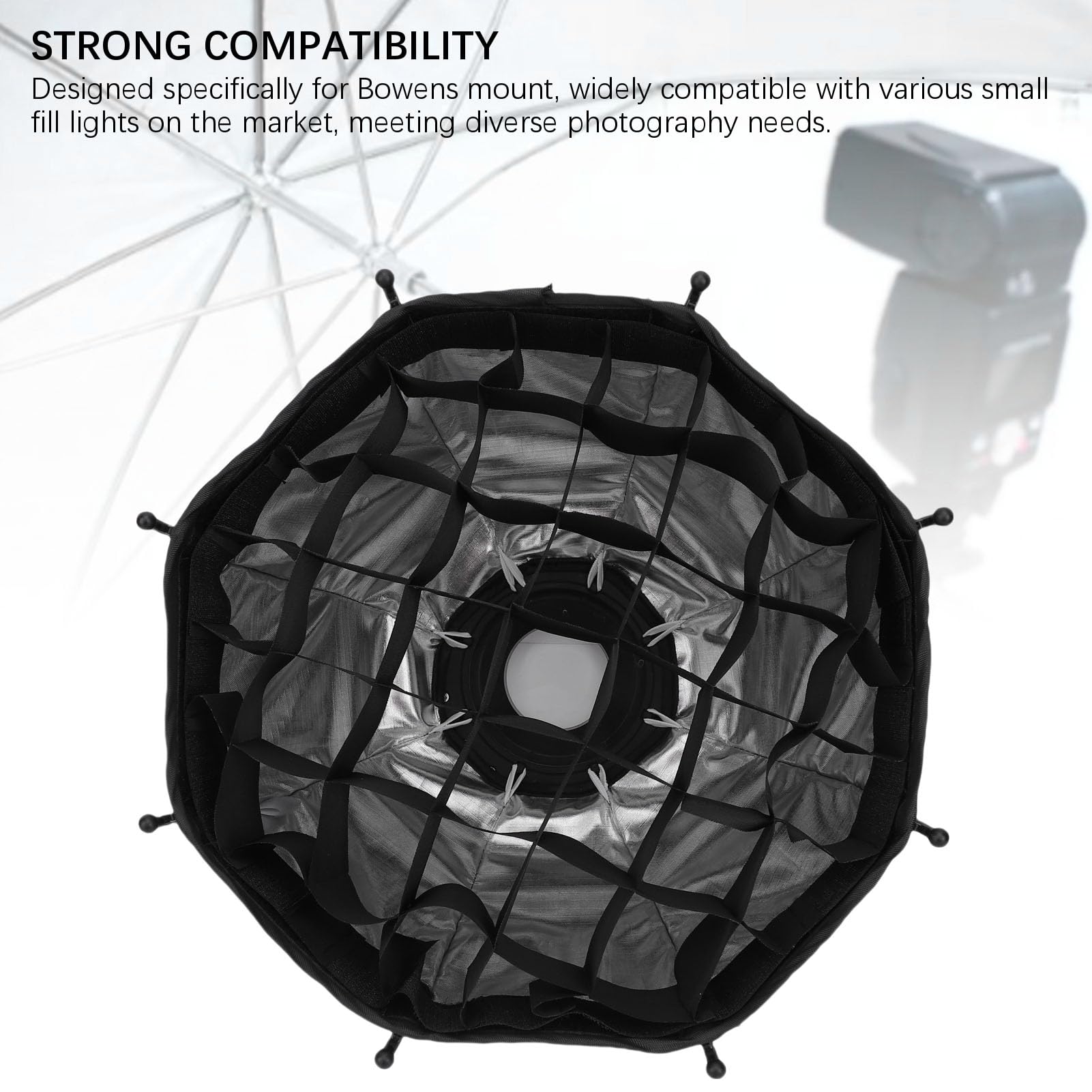 Domary Softbox for Mount Durable Storage Case Portable Softbox with Grid
