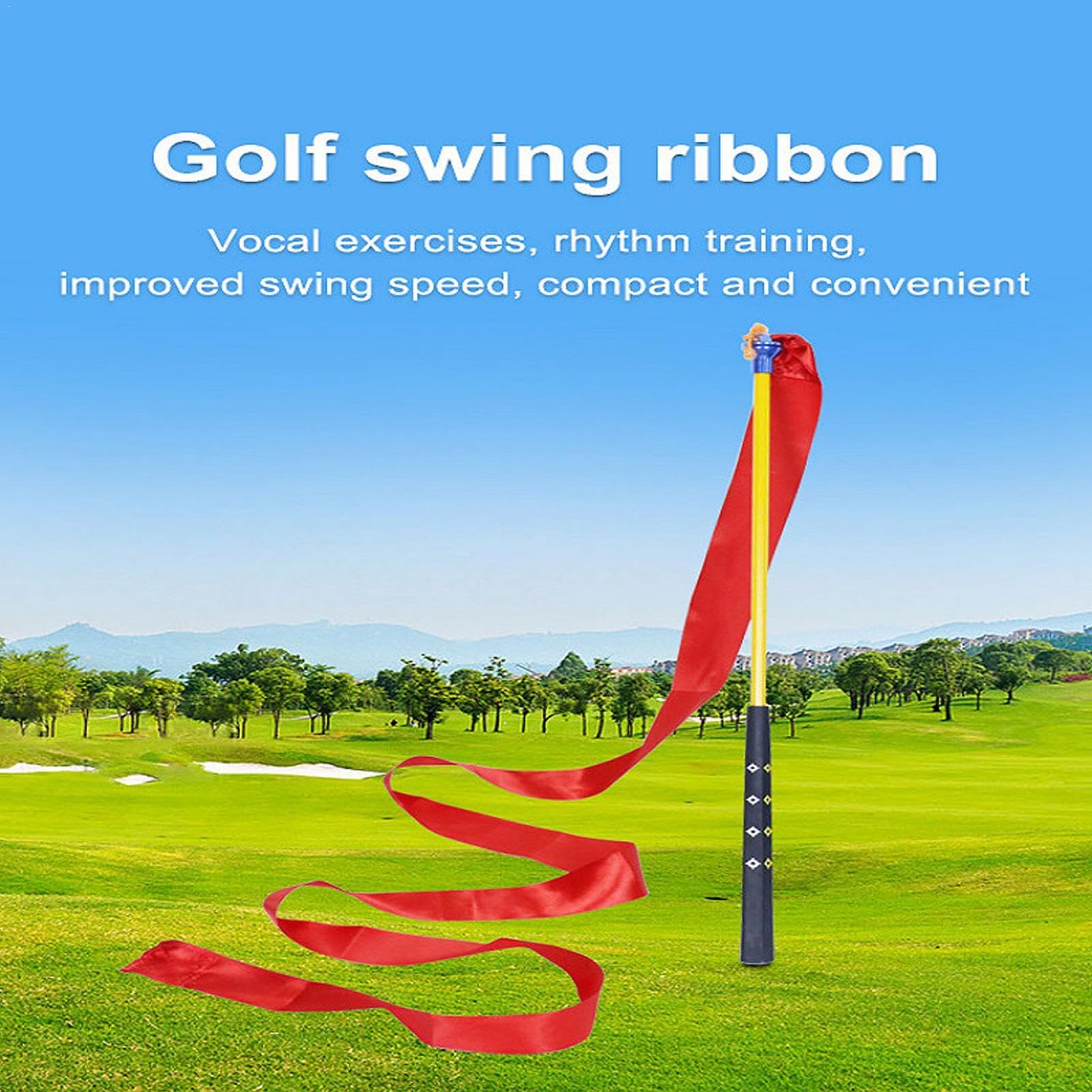 Korekta gestów golfistów, praktyczne akcesoria golfowe, korekta gestów | trener huśtawki ze wstążką, trener huśtawki golfowej, rodzinne narzędzie do treningu golfowego, akcesoria do gry w golf