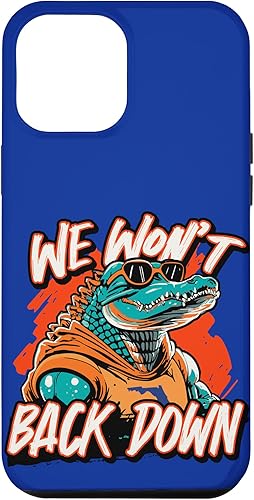 Funda para iPhone 13 Pro Max Retro We Won't Back Down Azul y Naranja Gator
