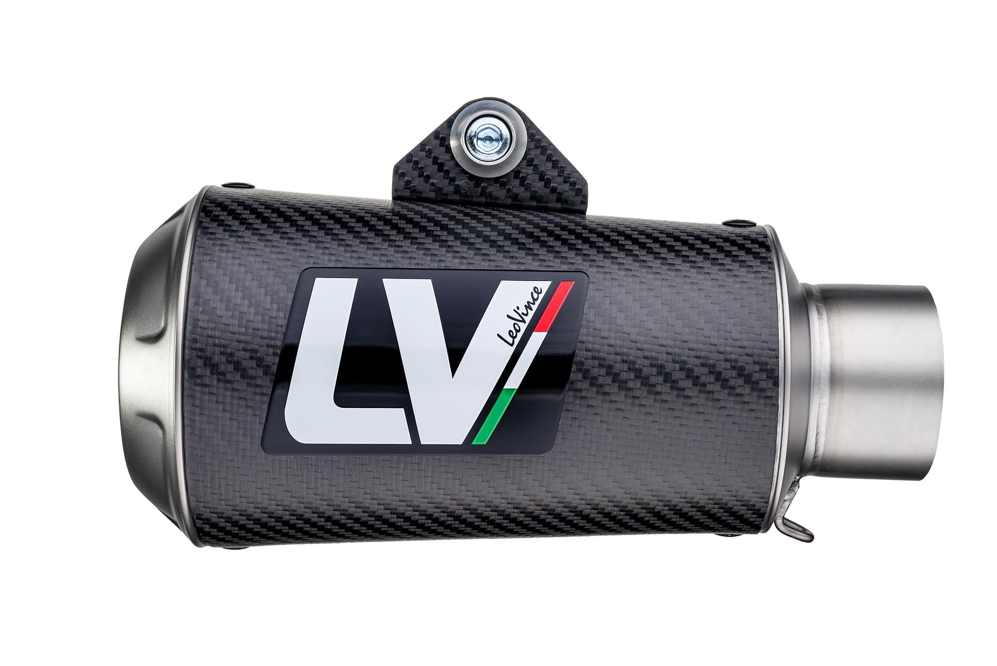 LeoVince Endschalldämpfer LV-10 Carbon Edelstahl Kappe Carbon Hitzeschild kompatibel Ducati Scrambler 800 Icon Full Throttle Night Shift 2023-2026