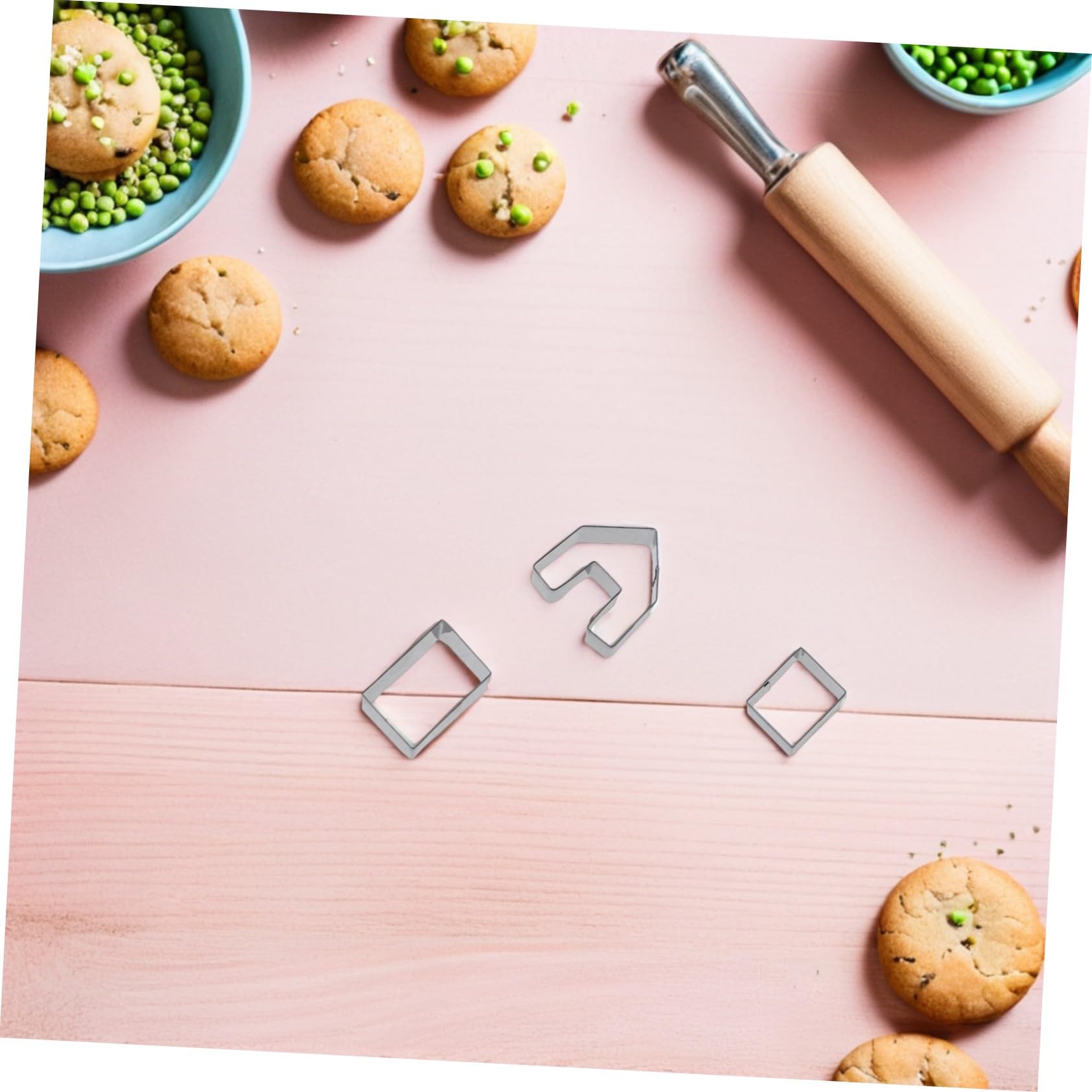 Hohopeti 5 Juegos Cortadores de Galletas de Acero Inoxidable para Navidad Moldes para Galletas con de Casita de Jengibre Resistentes y Seguros para Repostería Festiva