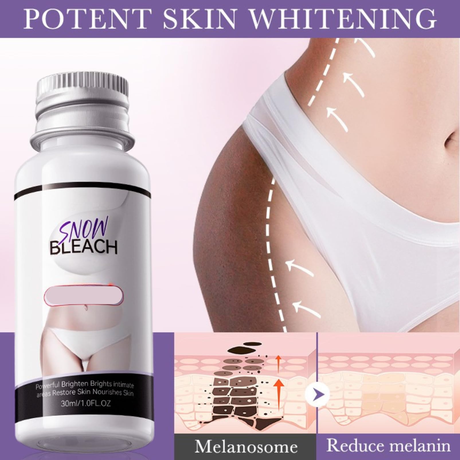 Premium Skin Whitening & Bleaching Cream for Underarm Body & Private Areas - Image 4