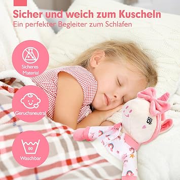 hahaland Unicorn Toy from 3-5 Years Dressing Doll with 3 Clothing Set Ballet Unicorn Plush Rag Doll with Bag Unicorn Cuddly Toy for Fancy Dress Unicorn Gift for Girls 3 4 Years