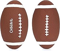 Vista 3 de CHIWAVA 2 Pack 6" Squeaky Latex Dog Toy Balls Football Rugbys Fetch Interactive Toy for Medium Large Dogs