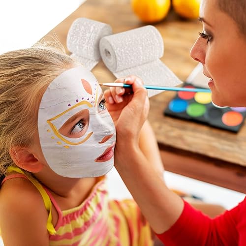 Miniatura 5 de Rollos de tela de yeso de 45 pies a 211 pies, tiras de gasa blanca, vendajes envolventes para manualidades, máscara de molde para el vientre, moldes